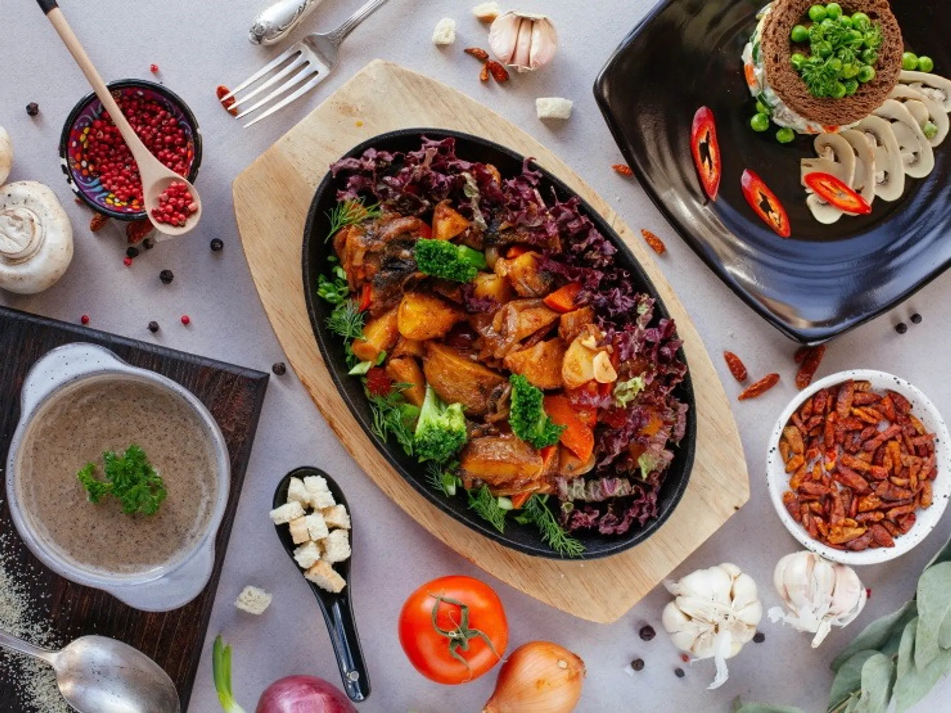 Traditional vegan cuisine