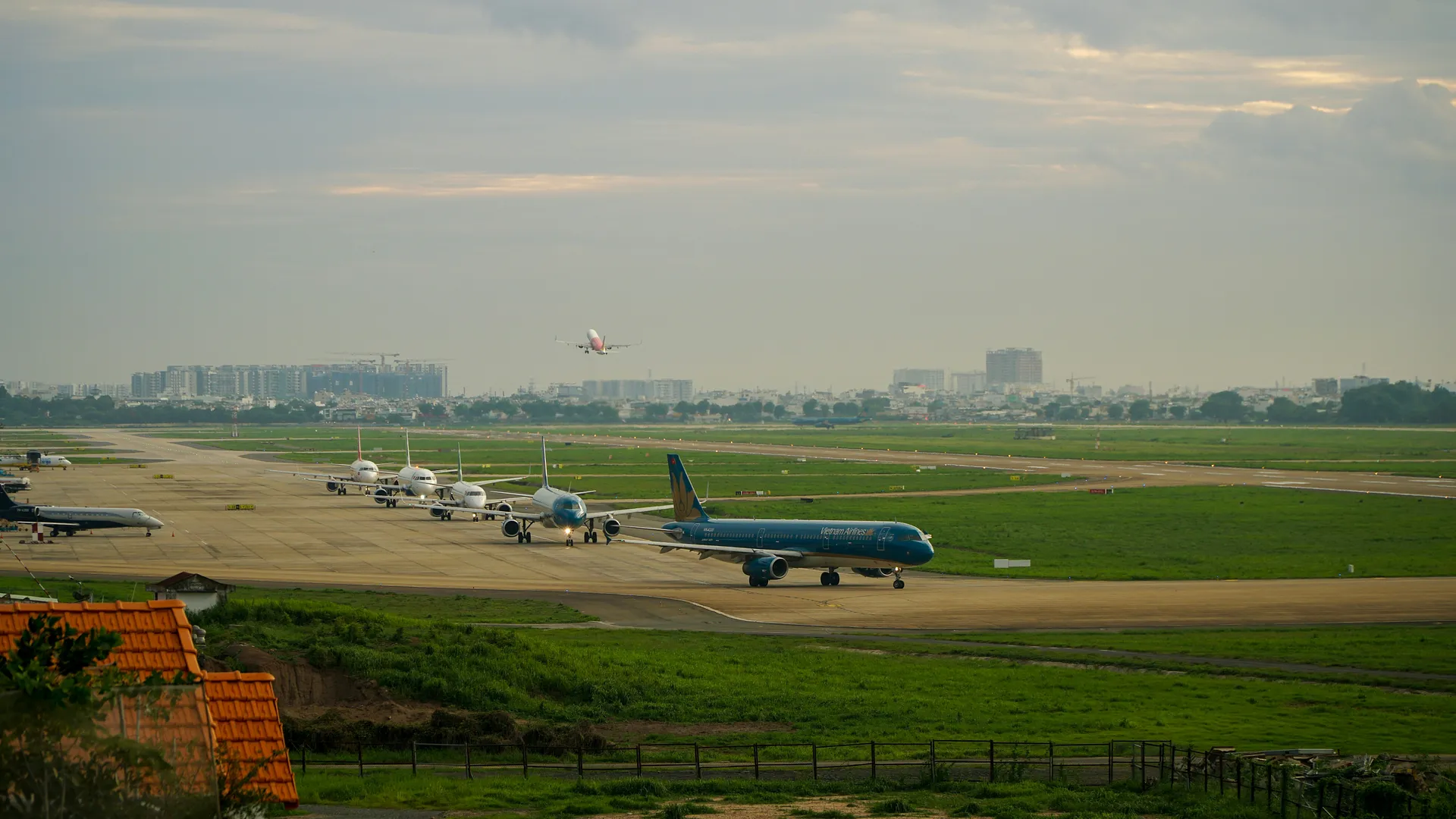 Aircraft taking off from Ho Chi Minh City