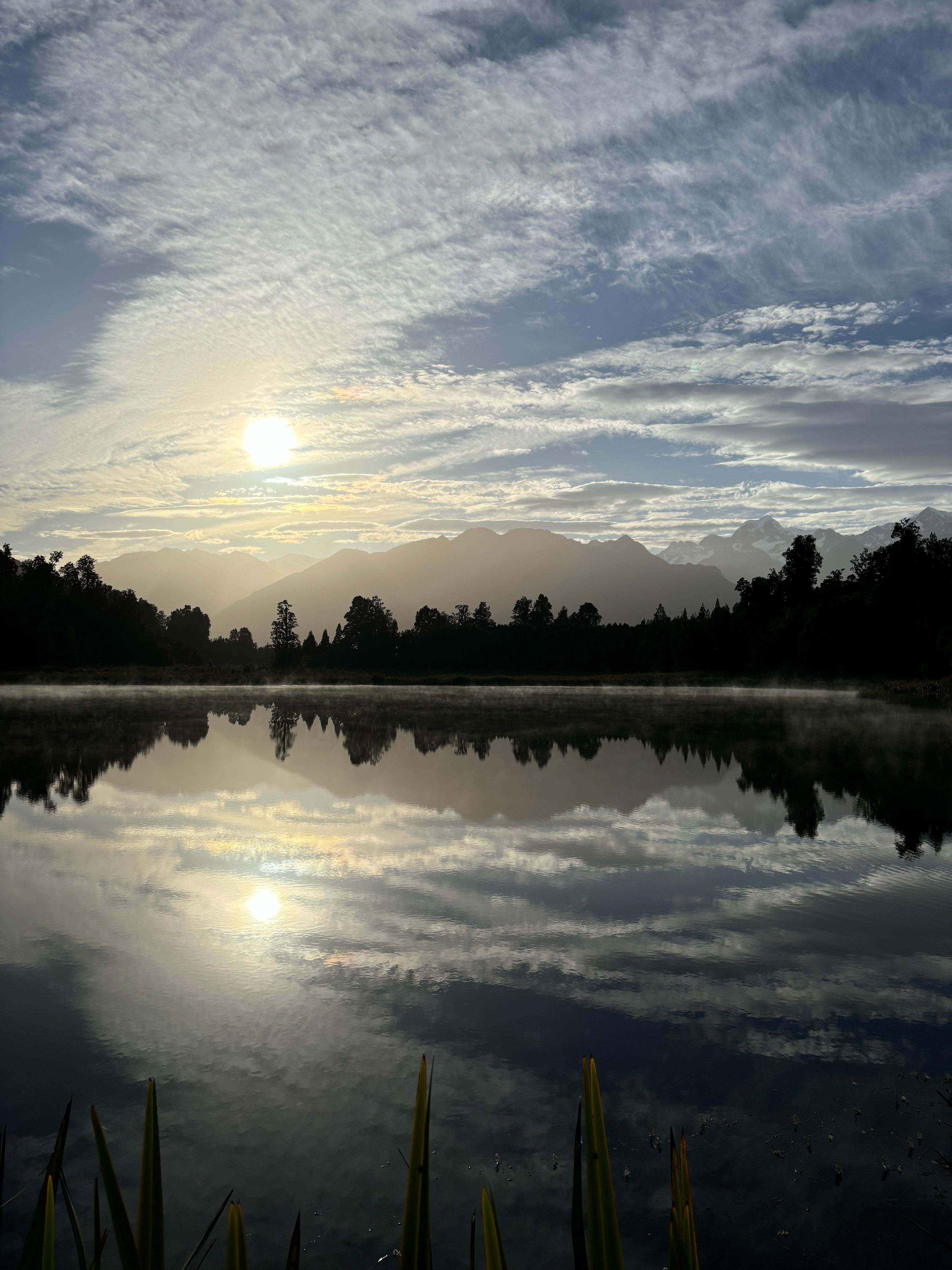 Early morning walk around the lake, nobody in sight