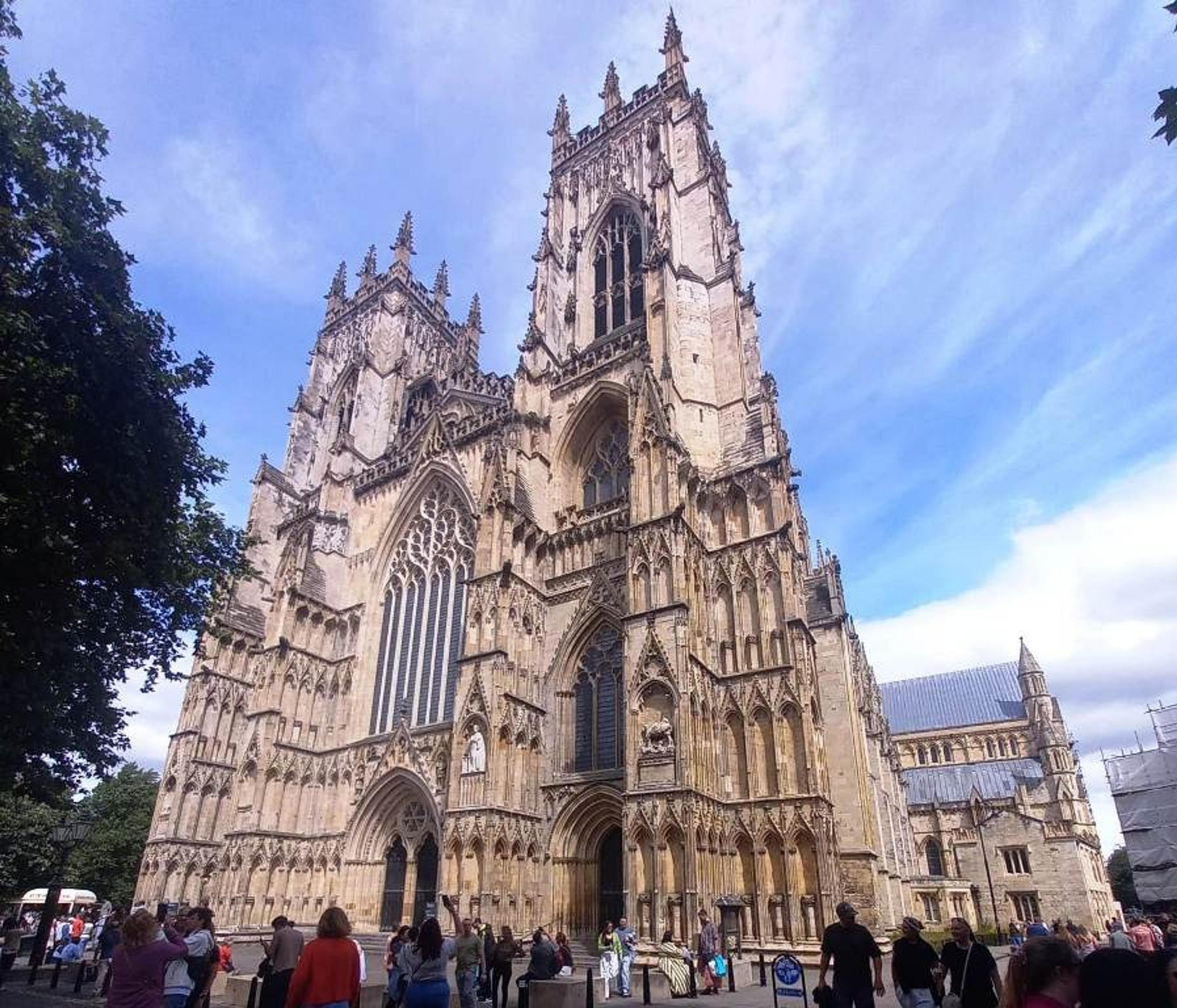 York Minster surrounded by people