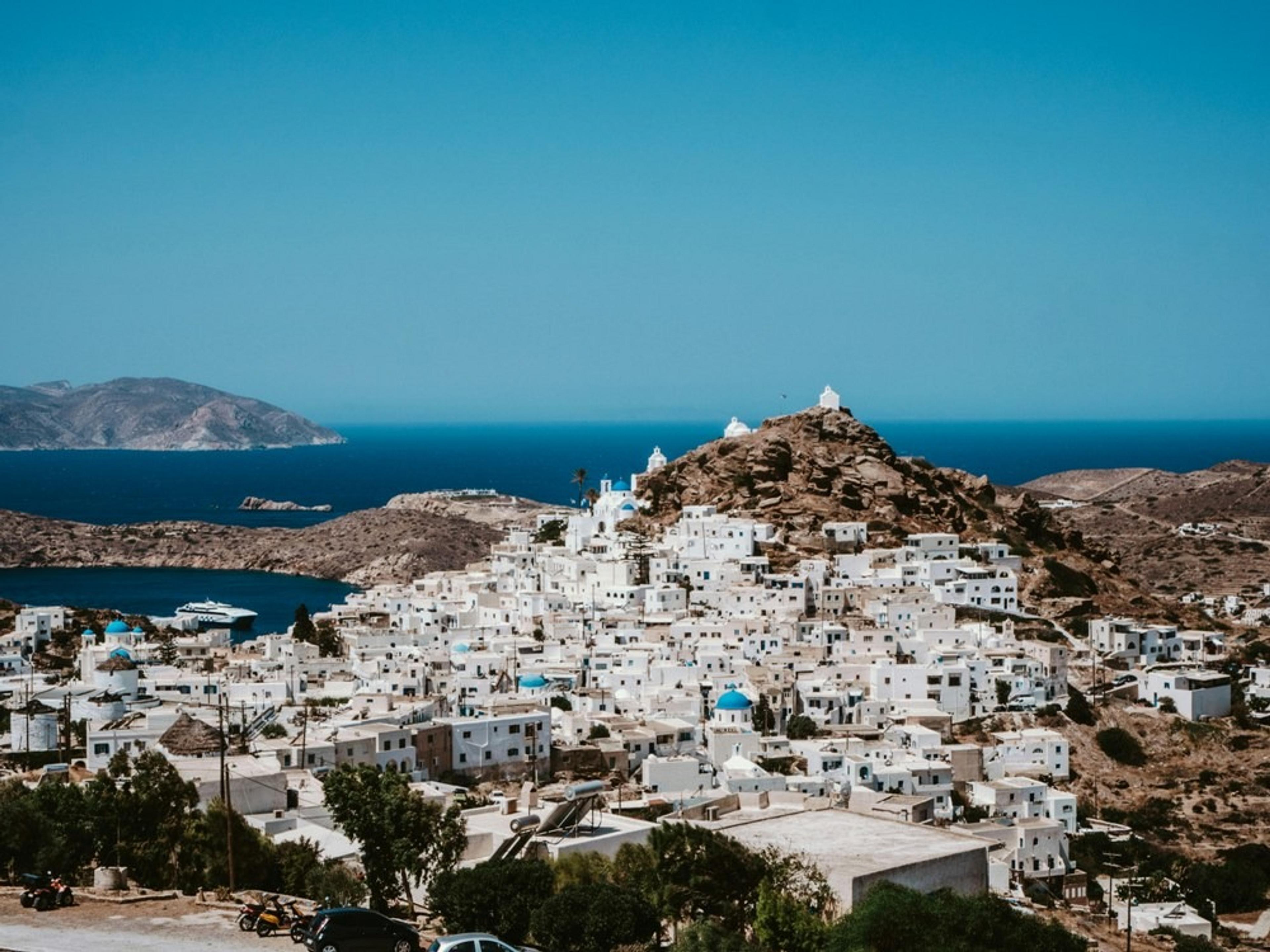 White houses on Ios island, Greece