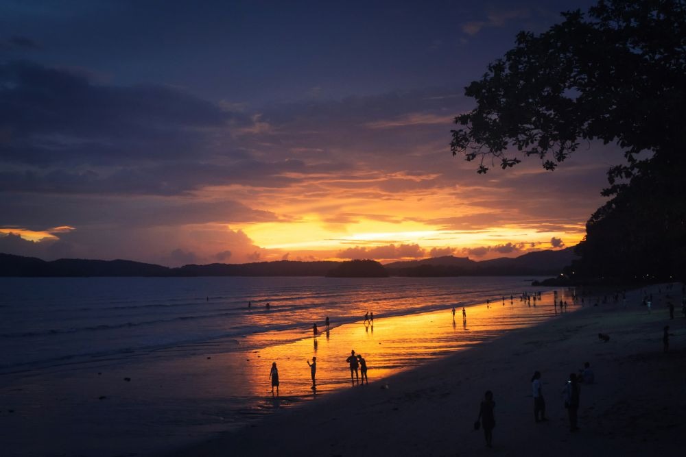 Sunset over the beach in Thailand