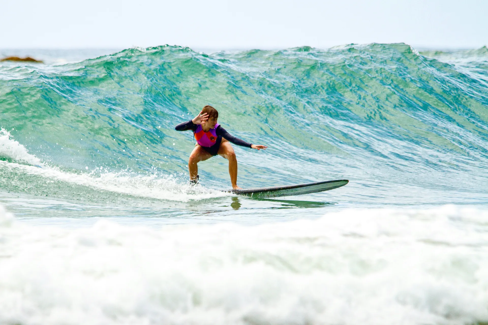 Fran surfing
