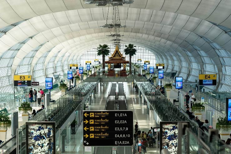 Airport with people