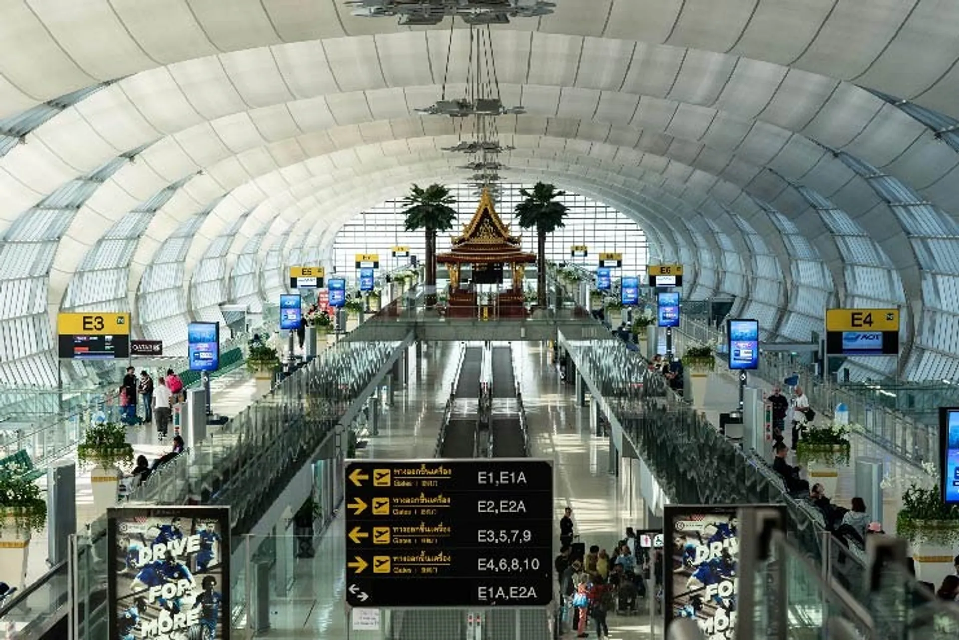 Airport with people