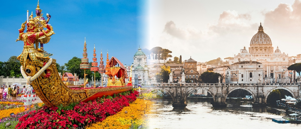 Rome  + Bangkok  in £570s-£690s/€680s rtn  