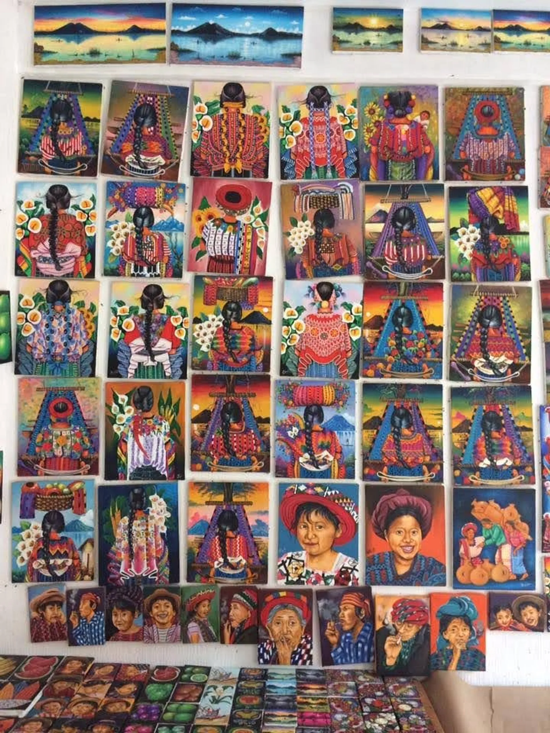 Several pieces of Mayan art depicting Maya people