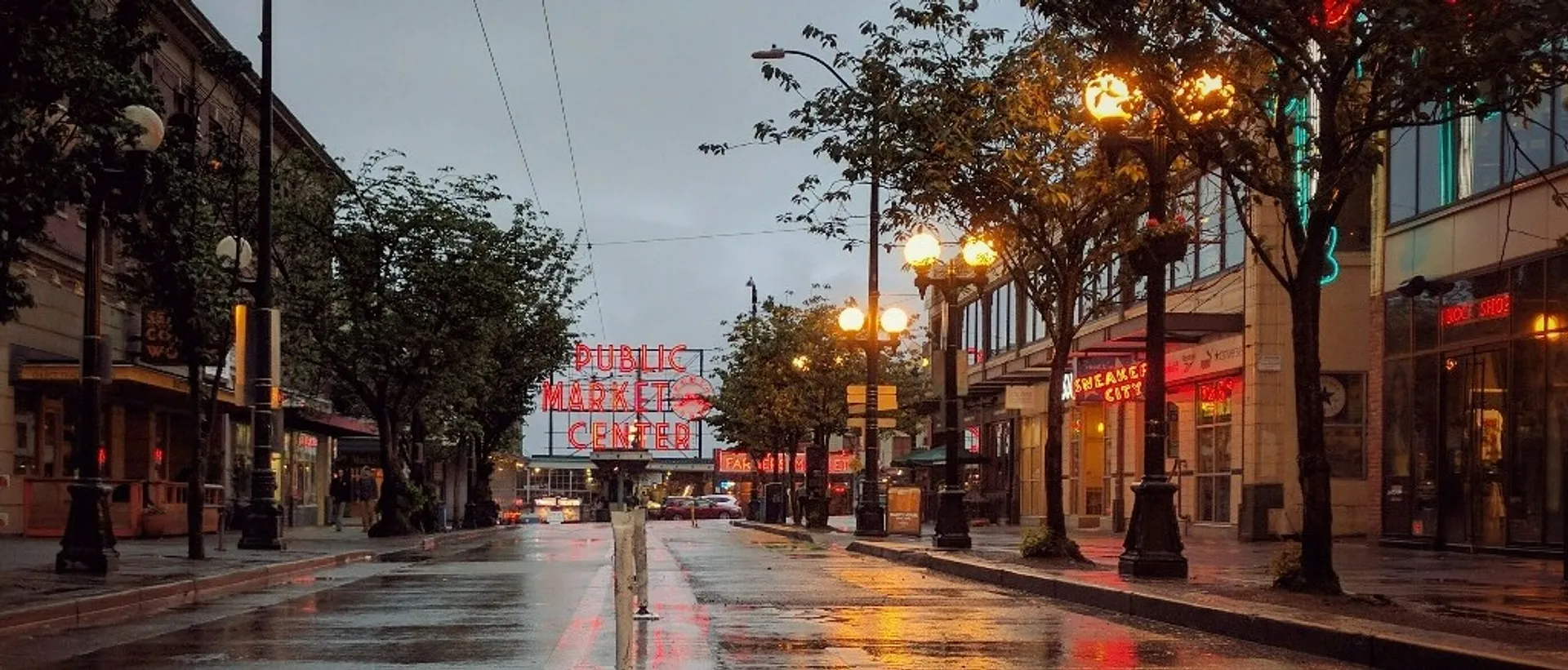 seattle in the rain