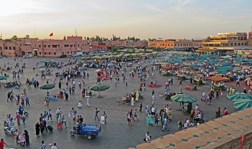 Busy square in Marrakech
